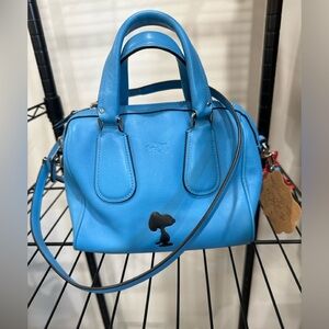 Snoopy Coach Purse, blue.